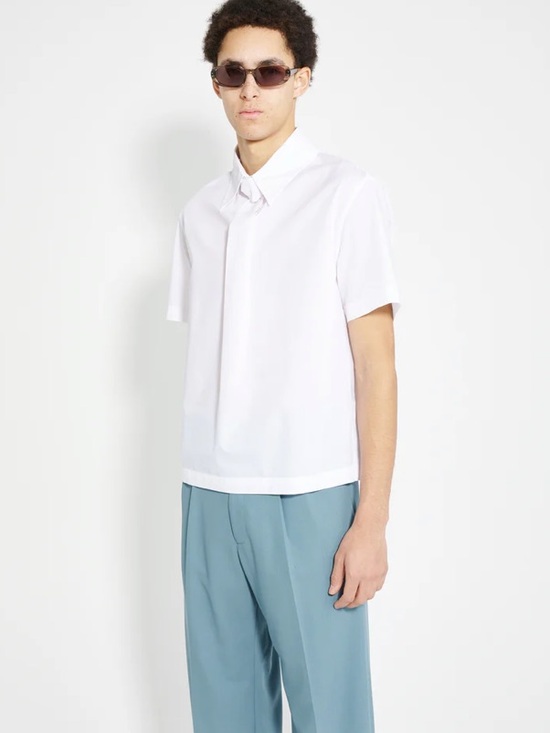 Olly Shinder Other - Olly Shinder White Vanishing Tie Shirt Made in England Cotton Men's Large